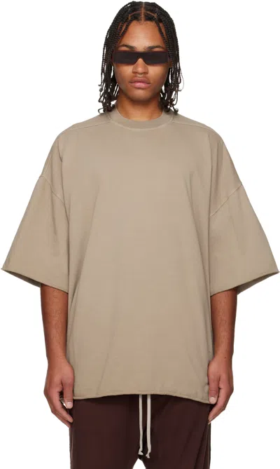 Rick Owens Drkshdw Taupe Concordians Tommy T-shirt In Neutral