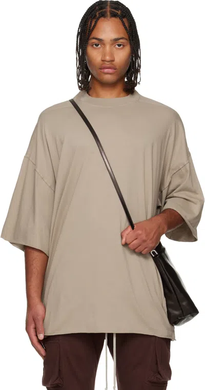 Rick Owens Drkshdw Taupe Concordians Tommy T-shirt In Gray