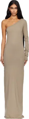 Rick Owens Drkshdw Taupe Concordians Ziggy Maxi Dress In Neutral