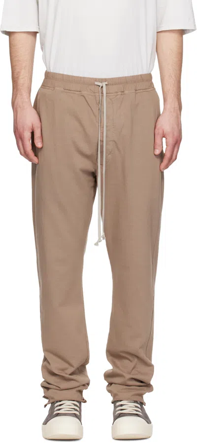 Rick Owens Drkshdw Taupe Temple Berlin Drawstring Sweatpants In Neutral