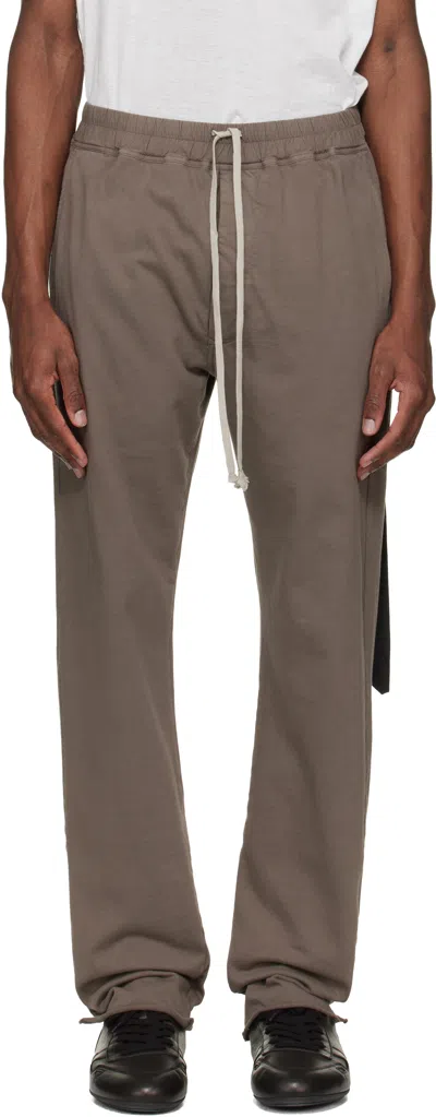 Rick Owens Drkshdw Taupe Temple Berlin Drawstring Sweatpants In Sand