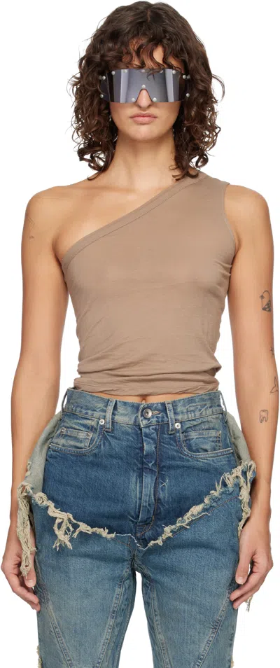 Rick Owens Drkshdw Taupe Temple Sl Ziggy Top In Neutral