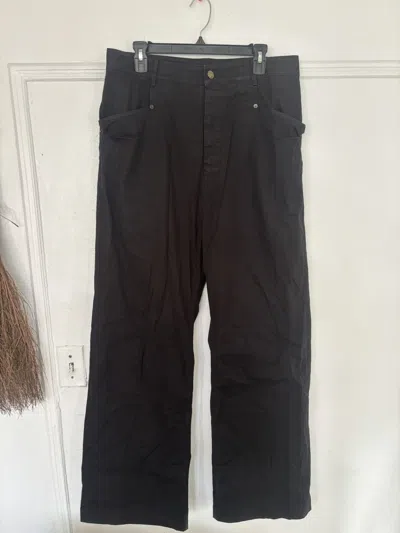 Pre-owned Rick Owens Drkshdw Te Mastodon Wide Leg Pants In Black