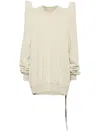 Rick Owens Drkshdw Tecsweat Cotton Sweatshirt In White