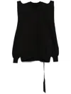 Rick Owens Drkshdw Structured-shoulders Cotton Sweatshirt In Black
