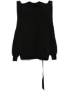 Rick Owens Drkshdw Structured-shoulders Cotton Sweatshirt In Black