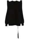 Rick Owens Drkshdw Structured-shoulders Cotton Sweatshirt In Black