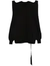Rick Owens Drkshdw Structured-shoulders Cotton Sweatshirt In Black