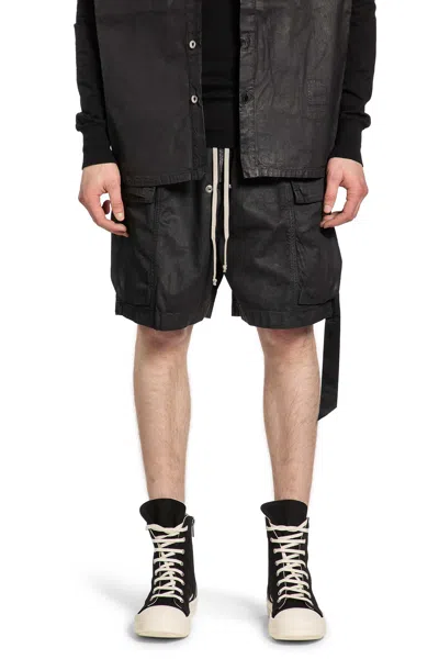 Rick Owens Drkshdw Temple Cargobela Shorts In Black