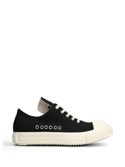 Rick Owens Drkshdw Temple Eyelet Lace-up Sneakers In Black