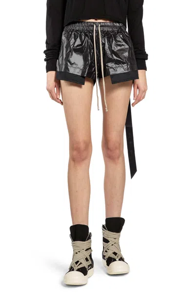 Rick Owens Drkshdw Drawstring Boxer Shorts In Black