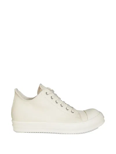 Rick Owens Drkshdw Temple Low Denim Sneakers In Neutral