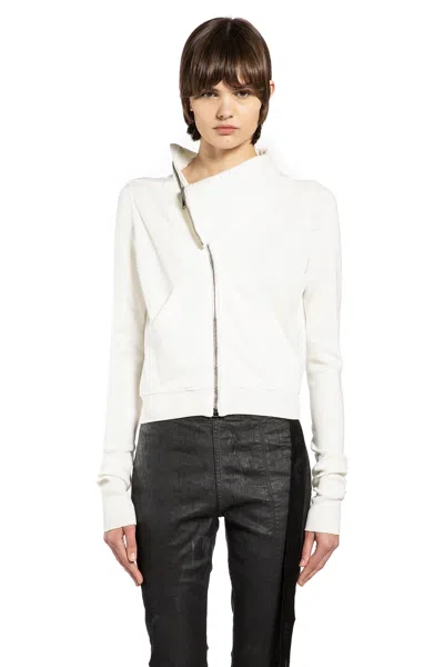 Rick Owens Drkshdw Temple Mountain Sweatshirt In White