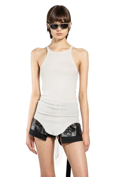 Rick Owens Drkshdw Temple Racer Back Tank Top In White