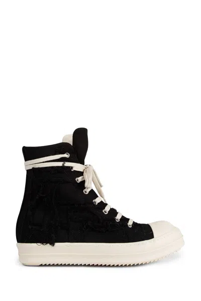 Rick Owens Drkshdw Sneaks High Top Sneakers Contrast Sole In Black