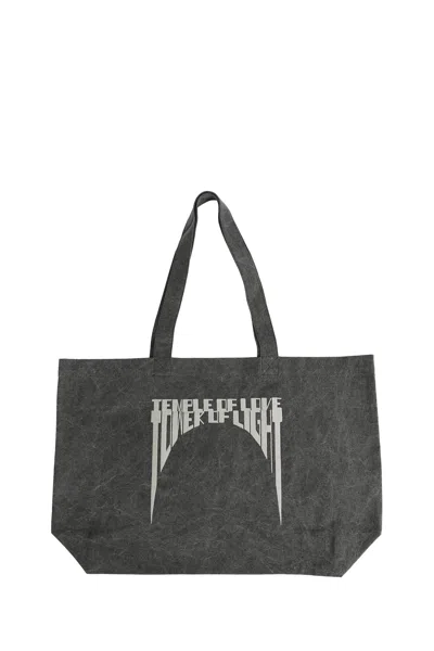 Rick Owens Drkshdw Temple Tower Of Light Tote Bag In Gray