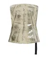 Rick Owens Drkshdw The Ribbed Elastic Jacquard Weave Belt Harmoniously Hugs The Waist And Features A Delicate Asymmetri In Silver