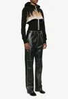Rick Owens Drkshdw Tie-dye Cropped Hoodie In Black
