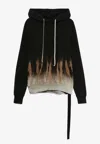 Rick Owens Drkshdw Drkshdw By Rick Owens Oversized Hoodie Black And Terra In Black