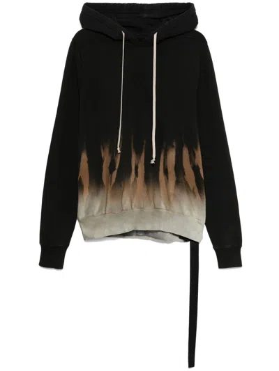 Rick Owens Drkshdw Tie-dye Hoodie In Black/terra