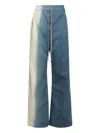 Rick Owens Drkshdw Tie-dye Jeans In Blue