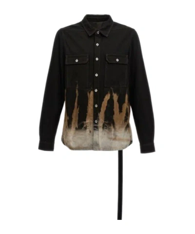 RICK OWENS DRKSHDW RICK OWENS DRKSHDW TIE-DYED DENIM JACKET