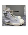 Rick Owens Drkshdw Tie High-top Casual Sneakers In Gray