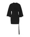 Rick Owens Drkshdw Tommy Cinched-waist Dress In Black