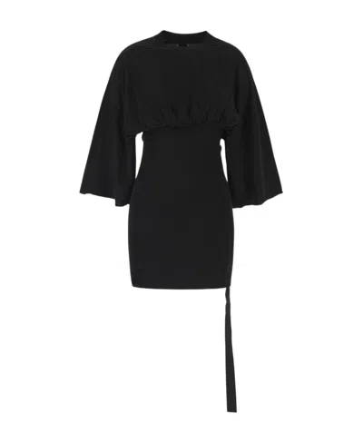 Rick Owens Drkshdw Tommy Cinched-waist Dress In Black