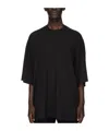 Rick Owens Drkshdw Drkshdw By Rick Owens Relaxed Fit Black Cotton T-shirt With Crew Neckline In Black
