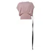 Rick Owens Drkshdw Tommy Cropped Blouse In Pink Cotton In Pink