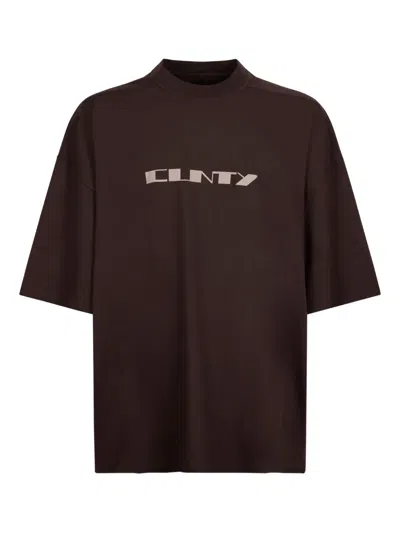 Rick Owens Drkshdw Tommy Graphic-print T-shirt In Brown