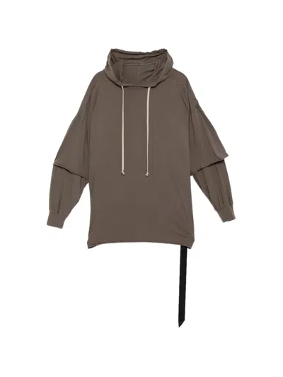 Rick Owens Drkshdw Tommy Hustle Drawstring Sweatshirt In Gray