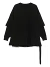 Rick Owens Drkshdw Tommy Hustler Sweatshirt In Black