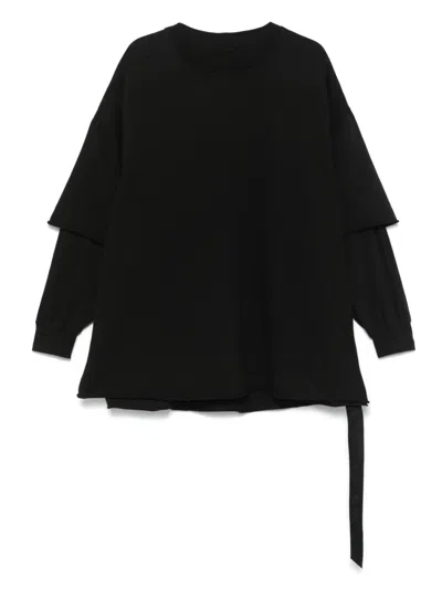 Rick Owens Drkshdw Tommy Hustler Sweatshirt In Black