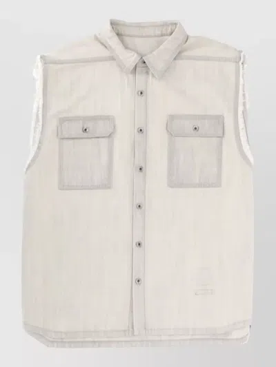 Rick Owens Drkshdw Tommy Jumbo Jacket Sleeveless Chest Pockets Straps In Multi