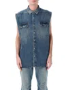 Rick Owens Drkshdw Indigo Hollywood Sl Tommy Jumbo Denim Overshirt