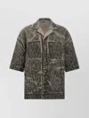 Rick Owens Drkshdw Magnum Tommy Crackle-effect Shirt In Gray