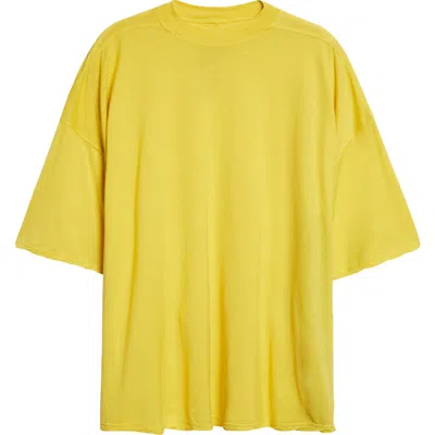 Rick Owens Drkshdw Tommy Oversize T-shirt In Yellow