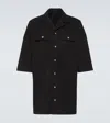 Rick Owens Drkshdw Tommy Oversized Denim Shirt In Schwarz