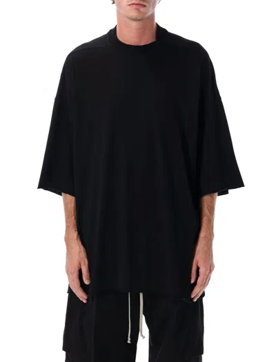 RICK OWENS DRKSHDW RICK OWENS DRKSHDW TOMMY T OVERSIZED BLACK COTTON JERSEY T-SHIRT