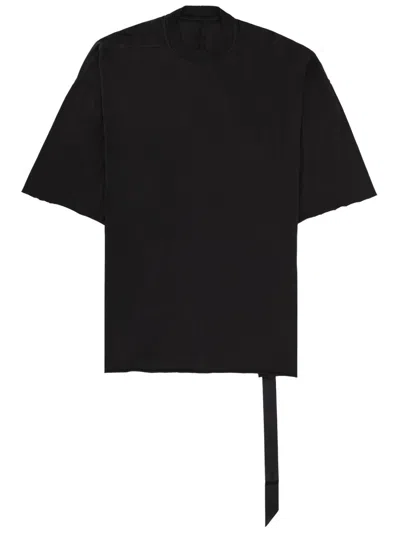 Rick Owens Drkshdw Tommy T Oversized Boxy Asymmetrical Cotton T-shirt In Black