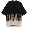 Rick Owens Drkshdw Tommy T-shirt In 0983 Black/terra