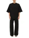 Rick Owens Drkshdw Drkshdw By Rick Owens Oversized Cotton T-shirt With Geometric Design And Relaxed Fit