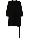 Rick Owens Drkshdw Drkshdw By Rick Owens Oversized Cotton T-shirt With Geometric Design And Relaxed Fit In Black