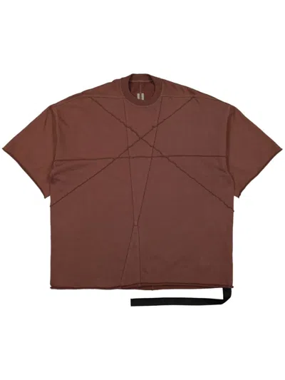 Rick Owens Drkshdw Tommy T-shirt In Braun