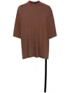 Rick Owens Drkshdw Drkshdw By Rick Owens Man T-shirt Khaki Size Onesize Cotton In Brown