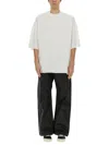 Rick Owens Drkshdw "tommy" T-shirt In Ivory