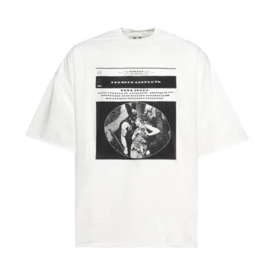 Pre-owned Rick Owens Drkshdw Tommy T-shirt 'milk/black' | White | Men's Size Onesize