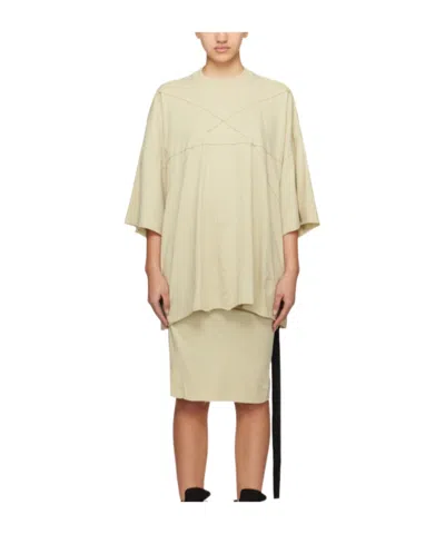 Rick Owens Drkshdw Tommy T-shirt With Round Neck In Nude